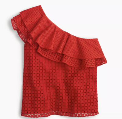 Haut J.Crew Une épaule à Broderies - Taille 2 - Femme - Neuf