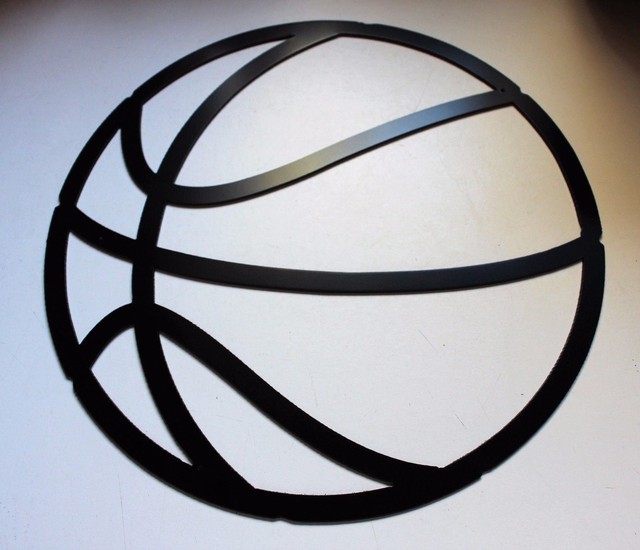 METAL WALL ART DECOR BASKETBALL eBay