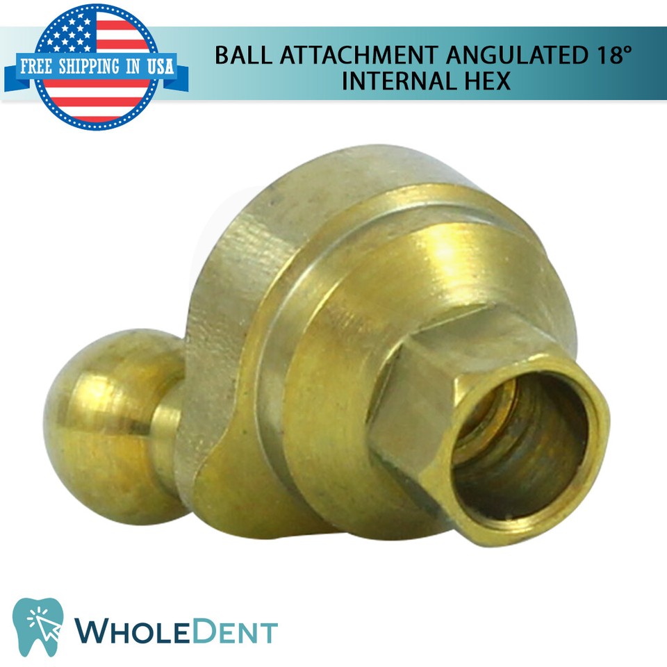5 DSI Angulated Ball Attachment Prosthetic 18° Basic Kit Extra Soft Silicone Cap | UK
