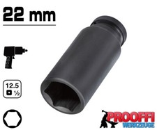 22mm KRAFT Schlagschrauber Nuss 6-Kant Stecknuss Für Druckluft 1/2" Antrieb LANG