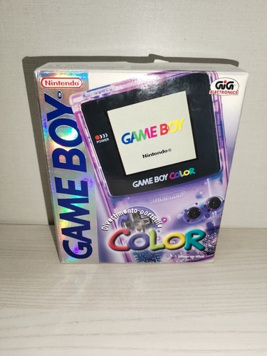 Console Game Boy Color GIG PRIMA STAMPA (1st Edition) Viola Trasparente, PAL ITA - Foto 1 di 22