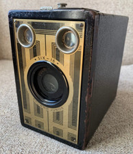 Kodak Brownie Junior Six-16 Art Deco Box Postcard 616 Film Camera untested