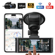 REDTIGER F7N Touch Screen 3.18 Inch,4K Dash Cam Front and Rear, ,Free 64GB Card