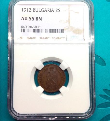 2 Stotinki 1913 Bulgarien NGC AU55 Kupfer