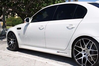 2x BMW M Performance seiten schweller Schwarz aufkleber sticker F10 F20 F30 E70