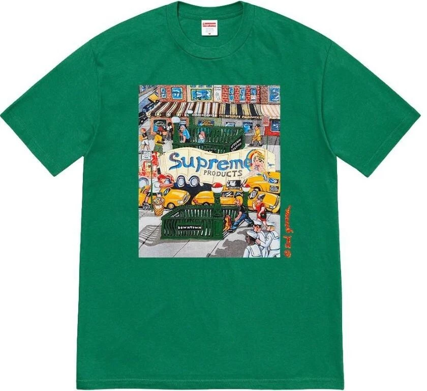 Supreme Manhatten T shirt Taille Grand Pin Léger
