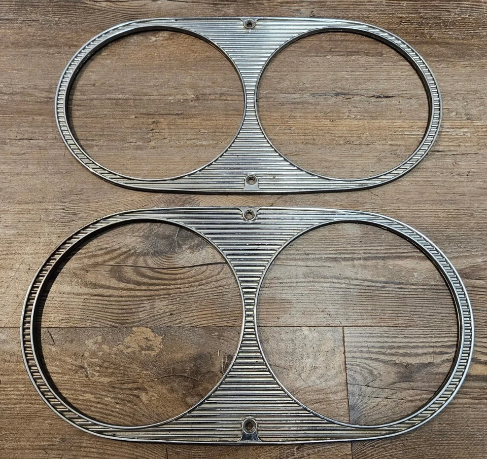 Biseles de faros izquierdo y derecho Ford Thunderbird 1961 1962 1963 OEM Foto 2 de 4