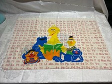1 Vintage Sesame Street Alphabet Pillowcase Big Bird Bert Ernie Cookie