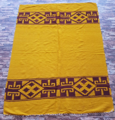 Vintage Handgeknüpft Traditionell Zapoteken Oaxaca Kelim Boden Teppich Carpet 192x145cm