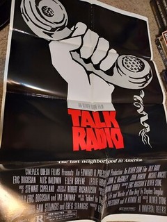 1988 TALK RADIO vintage movie poster Oliver Stone Alec Baldwin John C. McGinley