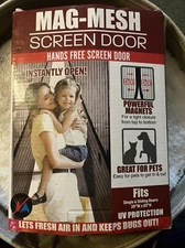 MAG-MESH Magnetic Screen Door Heavy Duty Strong Magnets & Mesh -Transparent
