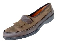 Ecco Relax Women's Designer Brown Genuine Leather Slip-on Shoes - US 10 EU 41