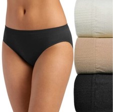 Women's 3-Pack Classic Jockey Microfiber French Cut Comfies Ivory/Black/Nude