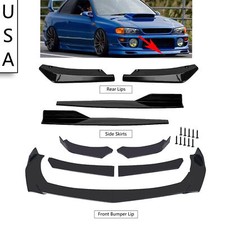 Glossy Black Front Bumper Lip Splitter Lower Spoiler Body Kit For Subaru Wrx Sti