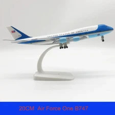 1:400 20cm B747 Boeing US Air Force With Wheels Metal Aircraft Plane Model Gift