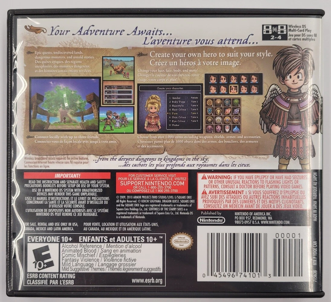 Nintendo DS Dragon Quest IX Sentinels of the Starry Skies eBay