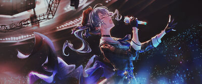 Anime virtual youtuber hololive hoshimachi suisei singer Playmat Game Mat Desk