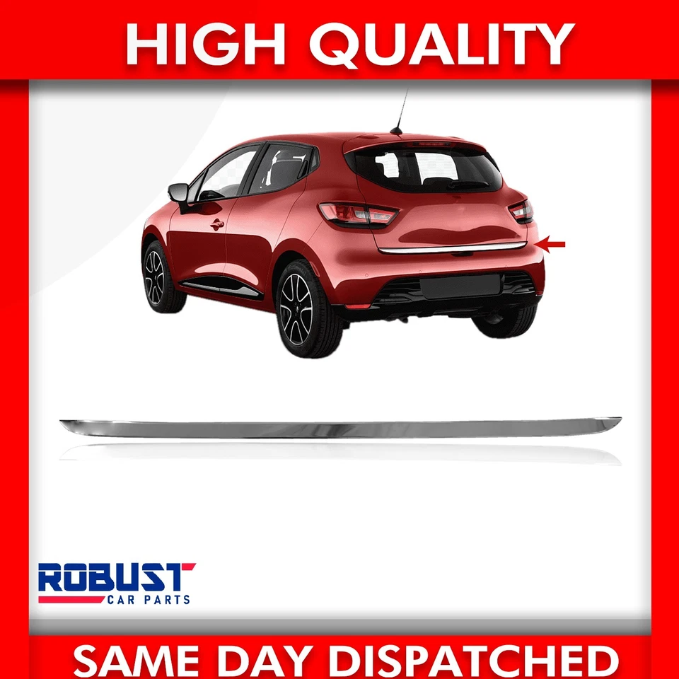FOR RENAULT CLIO HB MK4 CHROME REAR TAILGATE MOULDING TRIM S.STEEL (12-19) - Image 3 of 4