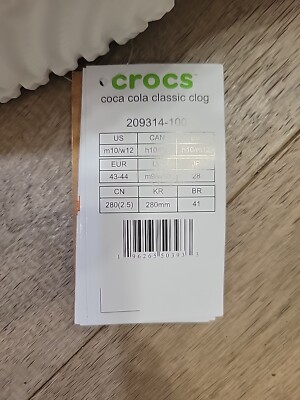 Crocs Classic Sz 10 Coca-Cola 209314-100 Clogs New W/Tags | eBay display picture 3