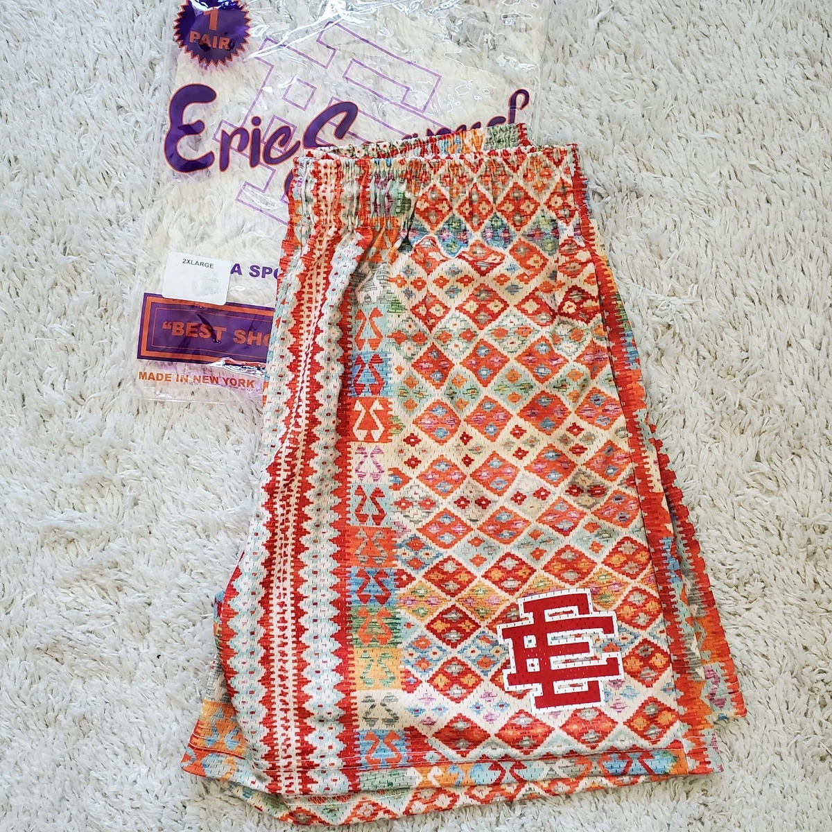 Eric Emanuel EE Basic Shorts Rug Orange Size 2XL | eBay