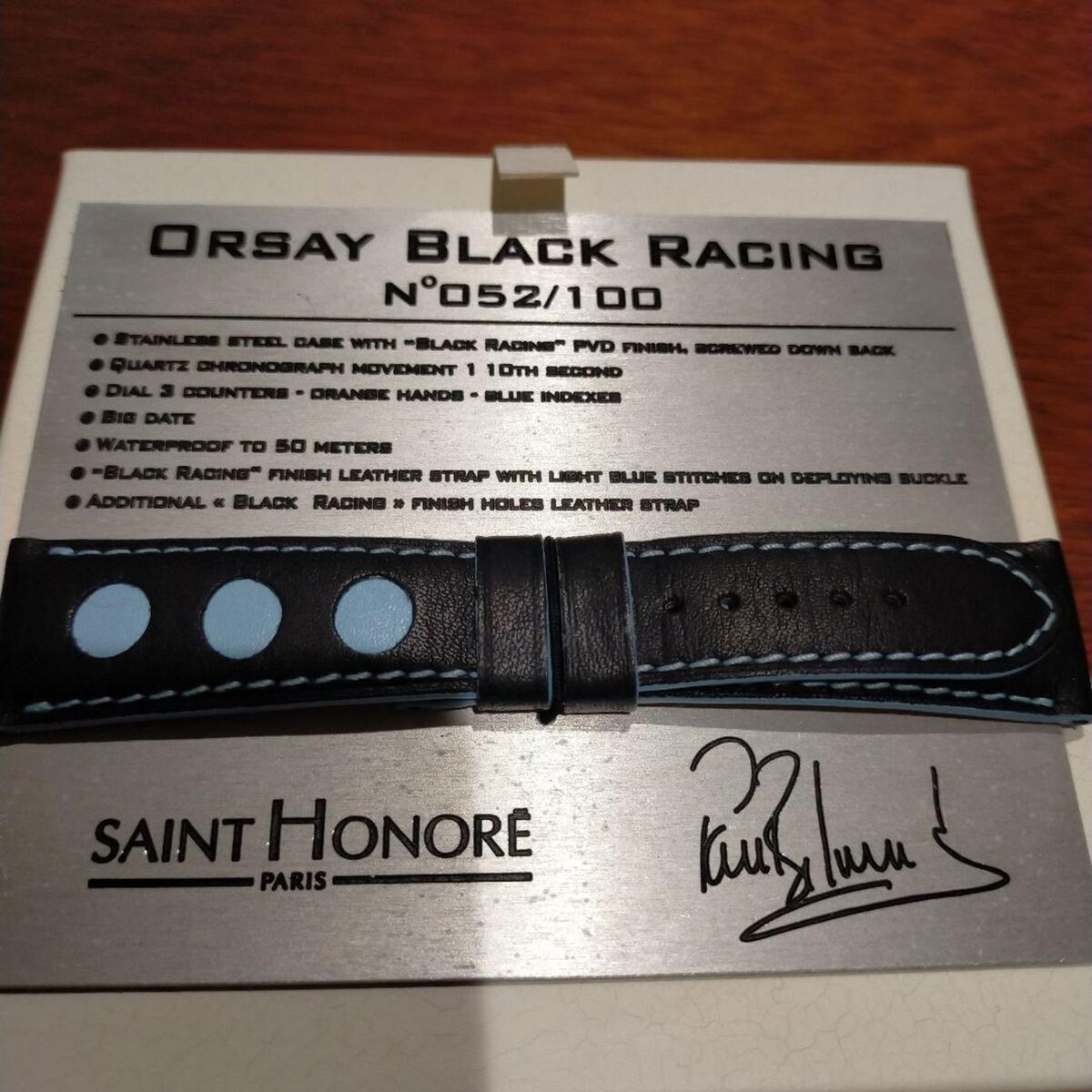 Saint Honore Black Racing Limited Edition 100 Pieces Watch Saint Honore Black Racing Limited Edition 100 Pieces Watch