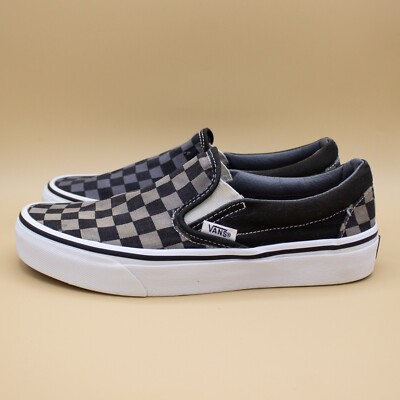 Vans Classic Slip On Black Checkerboard Shoes Men's Size Women's Size 
