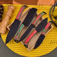 CUSTOM HANDMADE FORGED CARBON STEEL CHEF KNIFE KITCHEN KNIVES CHEF SET AH- 2388