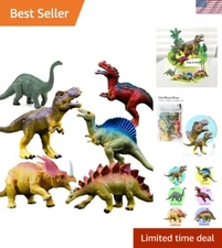Durable Hand-Painted Dinosaur Toys, Ideal Gift for Educational Play, 6 to 7 Inch