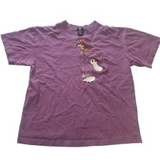 VTG Warner Bros Studio Wile E. Coyote Sheep Dog Purple Shirt XS Looney Tunes