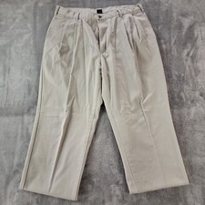 Chaps Ralph Lauren Dress Pants Men's 38x29 Beige Pleated