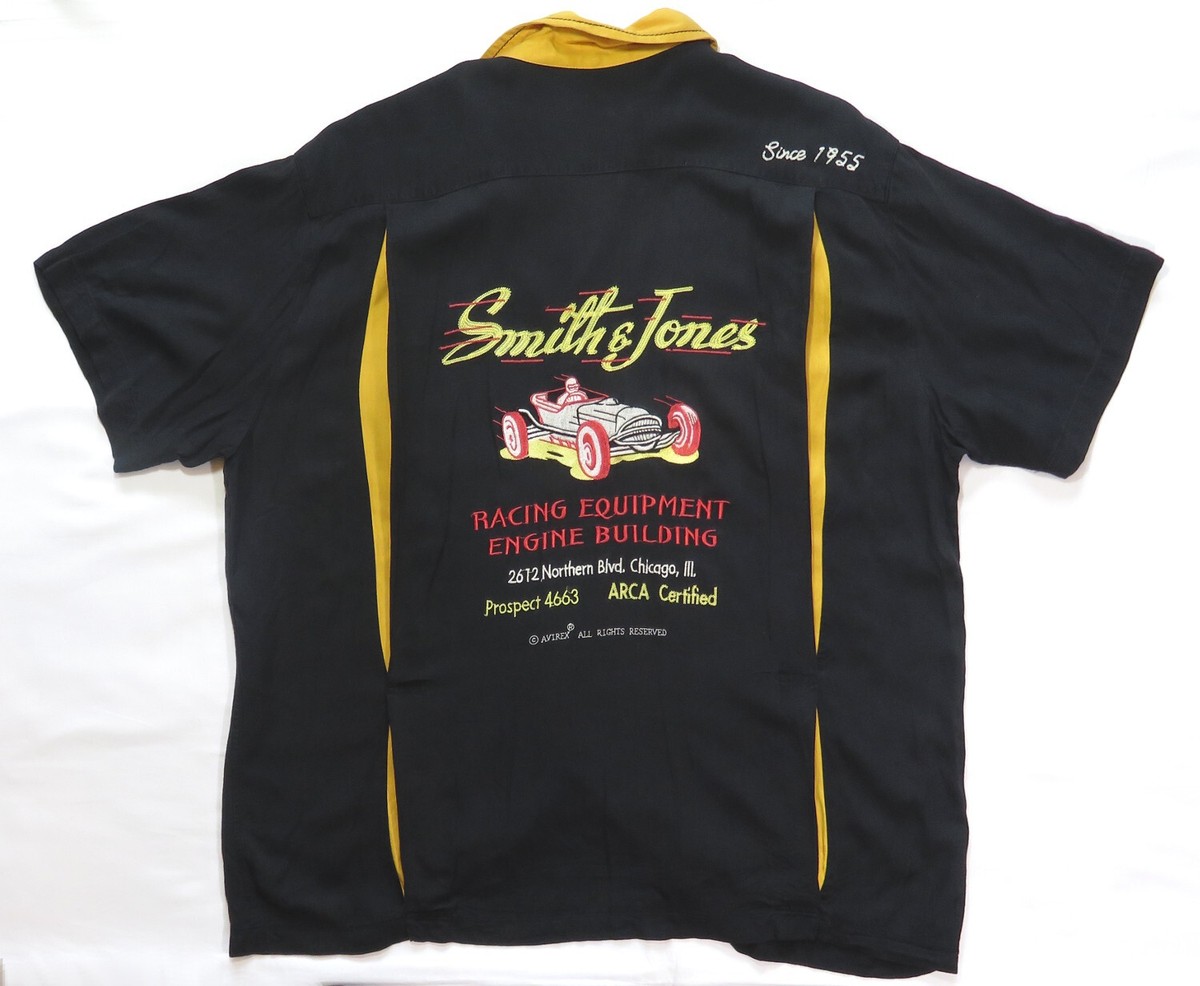 Avirex Vintage Bowling Shirt Smith & Jones Chicago Racing Avirex Vintage Bowling Shirt Smith & Jones Chicago Racing