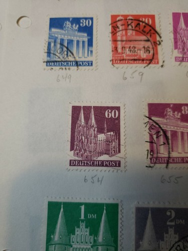 28 francobolli GERMANIA Deutsche Post anni 40 - 50 - Foto 8 di 12