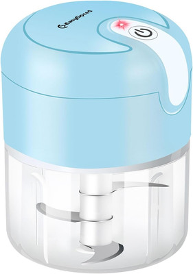 Electric Garlic Chopper 1Cup, Mini USB Charging Wireless Food Processor with 304