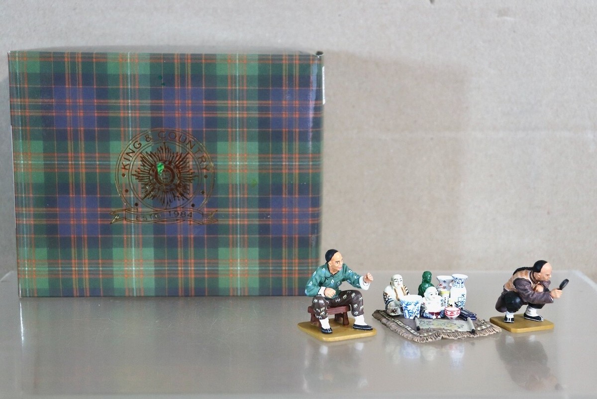 Figurine King & Country HK109M Rue De Hong Kong - Civil Chinois Plomb Peint