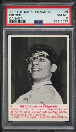 1965 DONRUSS FREDDIE & THE DREAMERS FREDDIE CANADA #6 PSA 8 - 第 1/2 張圖片