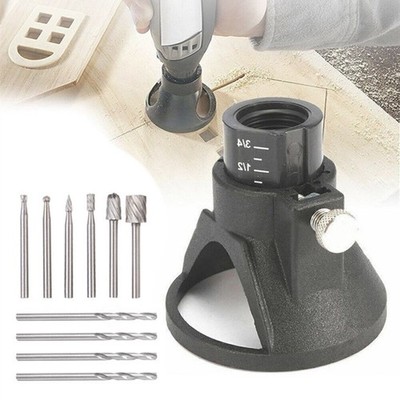 Multi Rotary Sanding Tool Cutting Guide HSS Router Drill Bits Set For Dremel