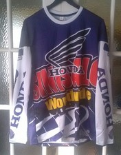 MAGLIA REPLICA HONDA ROSSO/BLU 44" XL STILE CLASSICO MOTOCROSS ENDURO TRIALS