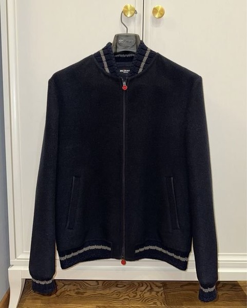 Men Kiton Napoli Bomber Multicolor Cashmere 42