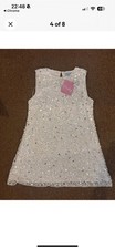 Designer White Sequin Dress