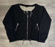 Athleta Chill Bomber Athletic Jacket Womens S Navy Captain Blue MINT