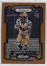 2023 Panini Prizm Rookies Orange Prizm 18/249 Dontayvion Wicks #333 1lj7
