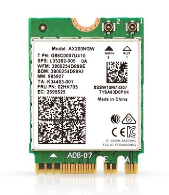 AX200 Wi-Fi 6 Adapter | Dual-Band 802.11ax M.2 WiFi Card for PC | Up to 2.4 G...
