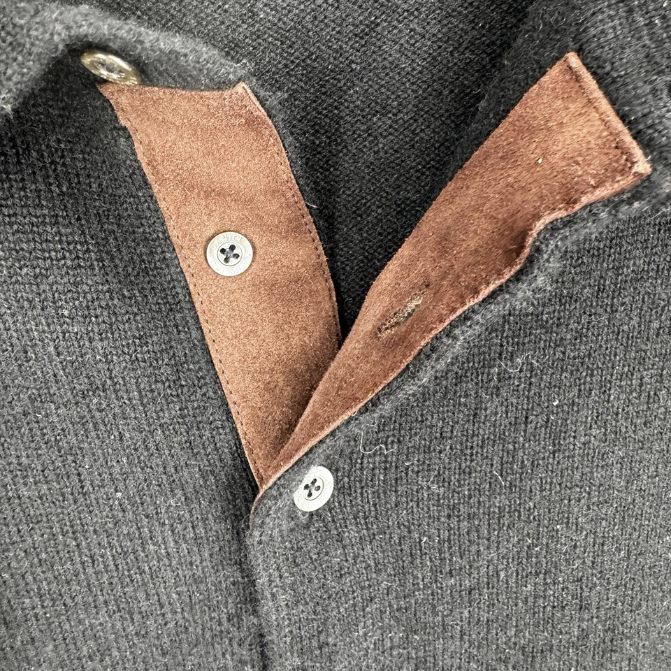 Daniel Cremiux Suéter Hombre Grande L Negro Cachemira Cuello Vacaciones Preppy Trabajo Foto 2 de 4