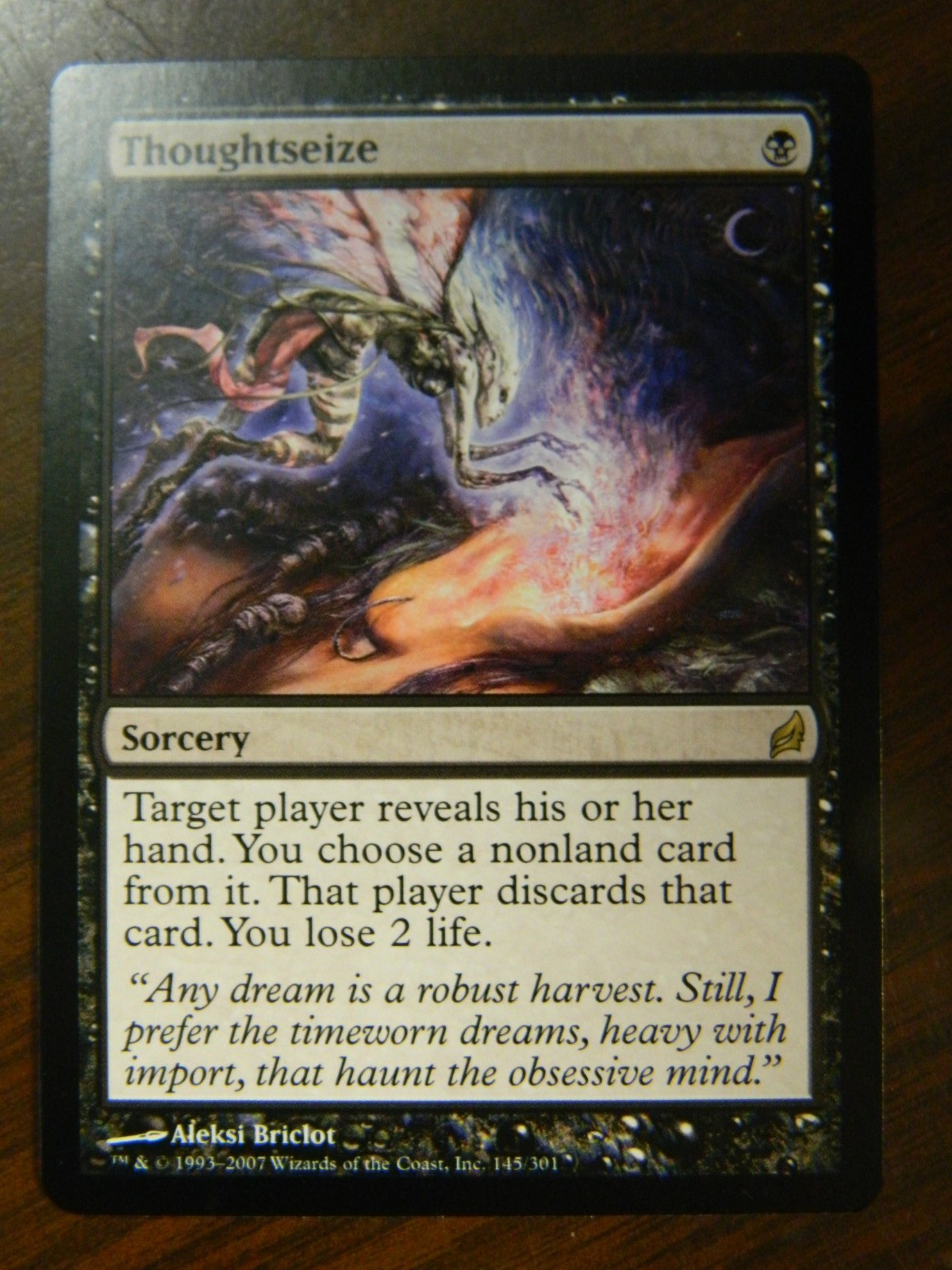 MTG Lorwyn Black Rare Thoughtseize Near Mint Condition