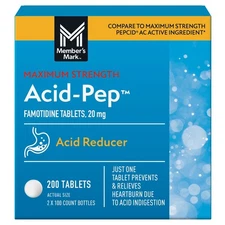 Member’s Mark Acid-Pep Acid Reducer – 2 Pack – 200 Tablets – 20 mg Famotidine