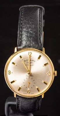 Rotary Sub-Dial vergoldet Herren Handaufzug Vintage Uhr -- funktioniert