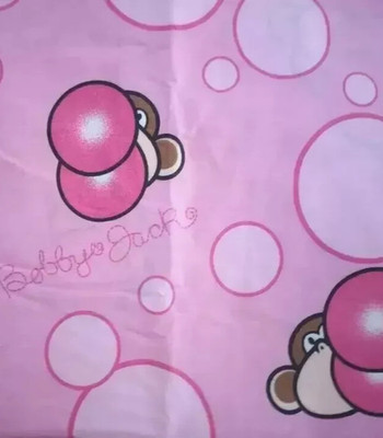 bobby jack monkey fun fabric bubble 15 by 15 inch pink