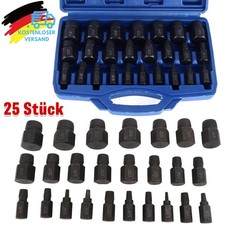 25xSchraubenausdreher Set Stecknuss Ausdreher Linkausdreher Schrauben Entferner