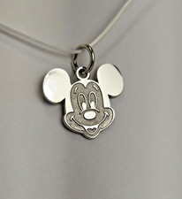 Authentic Disney Sterling Silver Mickey Mouse Smiley Face Charm Pendant