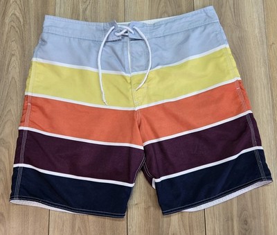 Gap The Original Boardshort Mens Sz Large, Retro Vibes, Front Zipper Pockets 